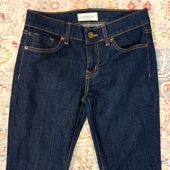 Humble Chic NY Dark Wash Skinny Straight Leg Jeans - Picture 5 of 7